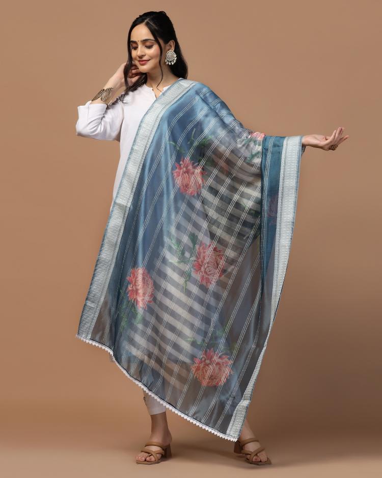 Organza Loom Crochet Dupatta