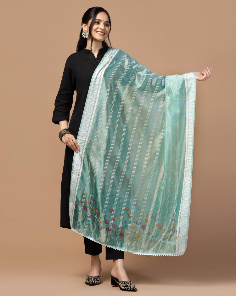 Organza Loom Crochet Dupatta