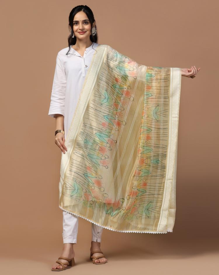 Organza Loom Crochet Dupatta