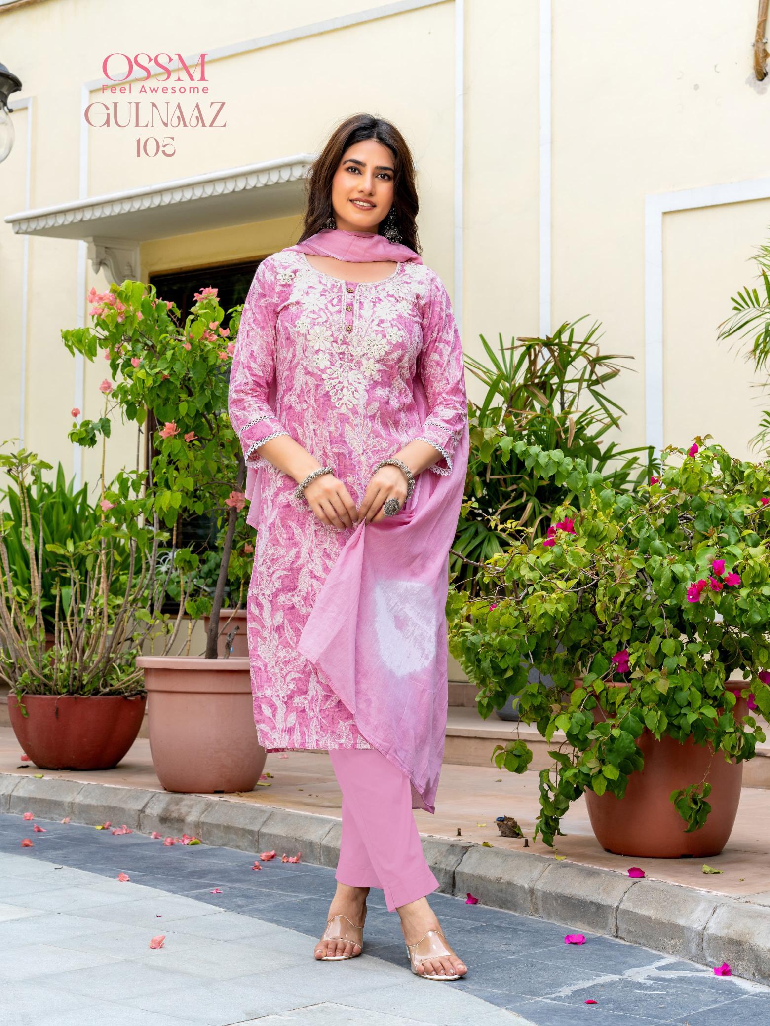 Ossm Gulnaaz Flex Printed Kurti Bottom With Dupatta Collection