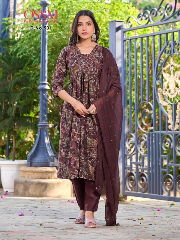 Ossm Mantra Vol 5 Premium Chanderi Kurti Bottom With Dupatta