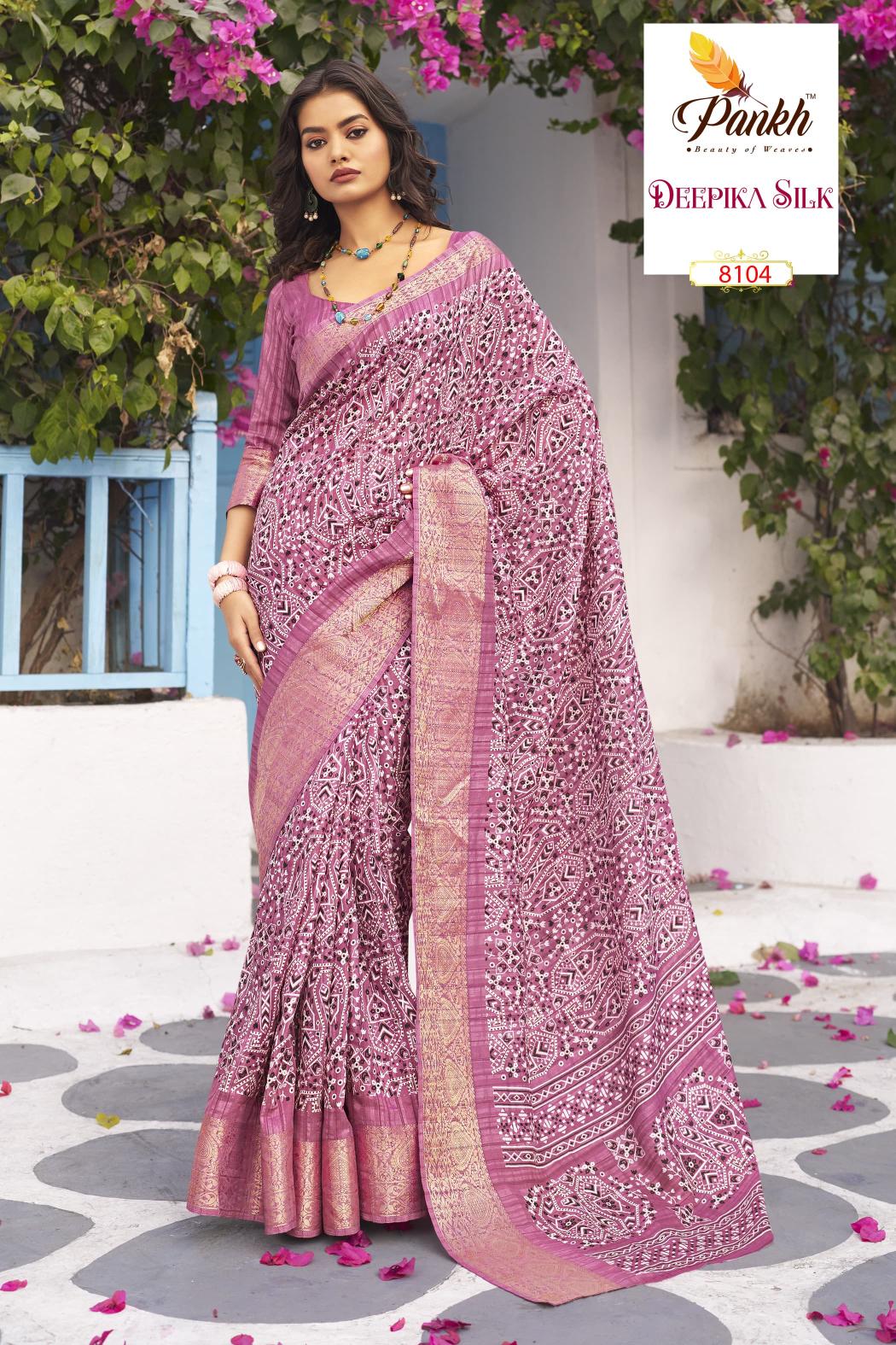 Pankh Deepika Silk Printed Fancy Saree Collection