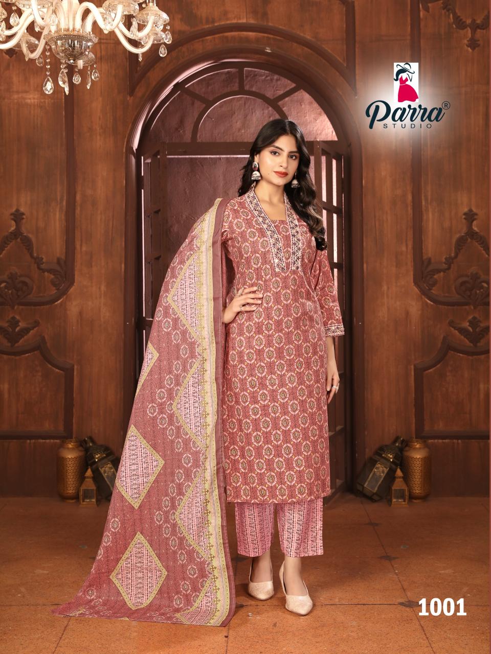 Parra Kriti Chanderi Kurti Bottom With Dupatta Collection