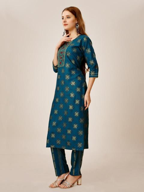 Radhika 1 Heavy Rayon Foil Printed Kurti With Bottom Collection