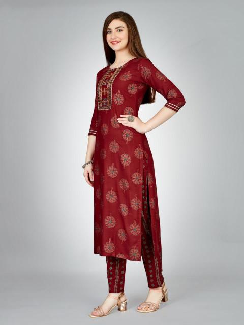 Radhika 1 Heavy Rayon Foil Printed Kurti With Bottom Collection