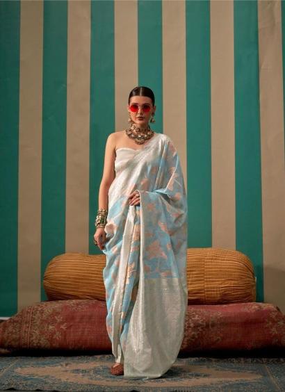 Rajbeer Kapri Linen Handloom Weaving Saree Collection