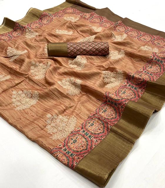 Rajpath Nitara Silk Tusser Embroidered Saree Collection