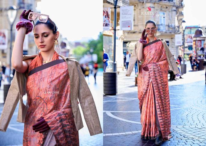 Rajtex Klora Digital Printed Satin Crepe Saree Collection