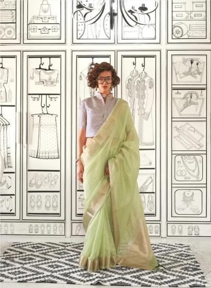 Rajtex Knoorie Handwoven Chiffon Fancy Sarees Collection