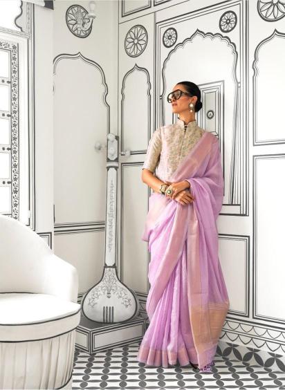 Rajtex Knoorie Handwoven Chiffon Fancy Sarees Collection