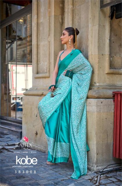 Rajtex Kobe Printed Japanese Satin Crepe Sarees Collection