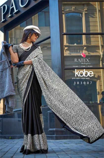 Rajtex Kobe Printed Japanese Satin Crepe Sarees Collection