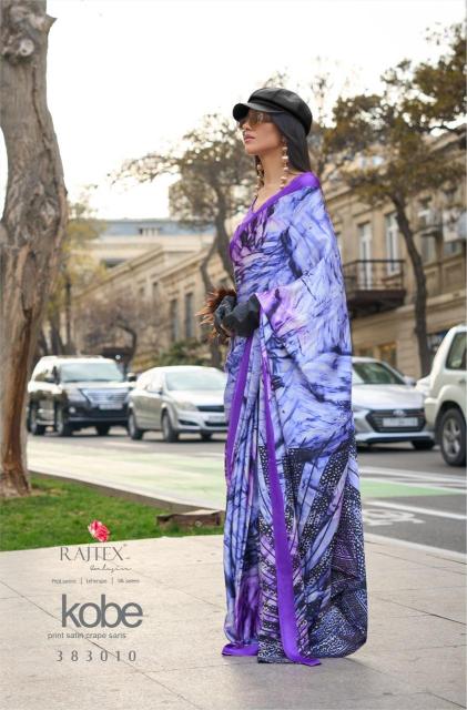 Rajtex Kobe Printed Japanese Satin Crepe Sarees Collection