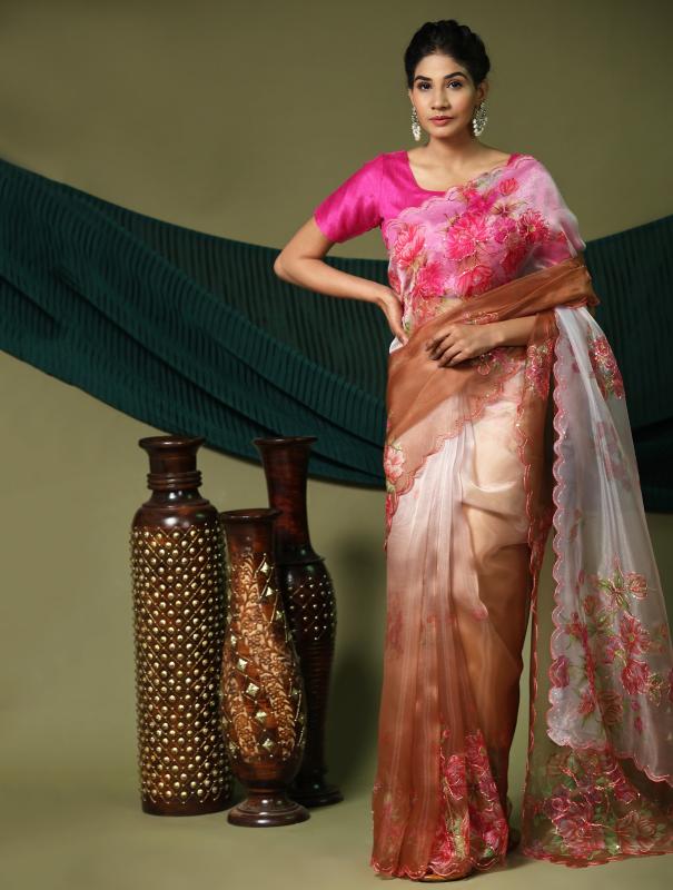 Rangat 1 Organza Beautiful Digital Printed Saree Collection