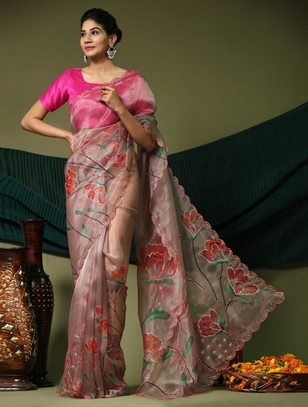 Rangat 1 Organza Beautiful Digital Printed Saree Collection