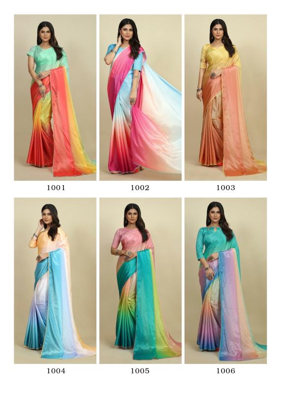 Rangkaat 1001 New Trendy Wear Satin Saree Collection