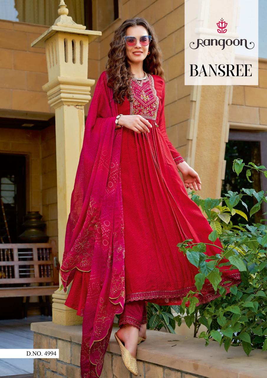 Rangoon Bansree Silk Kurti Bottom With Dupatta Collection