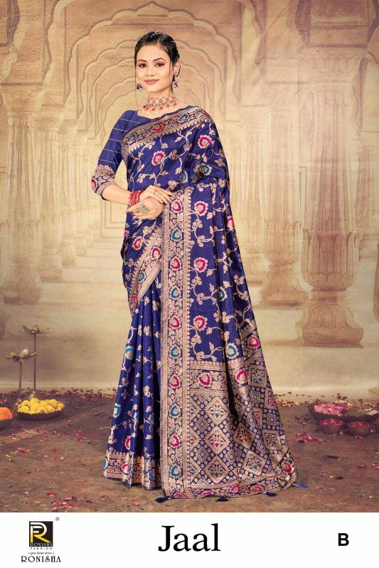 Ronisha Jaal Banarasi Designer Premium Silk Saree Collection