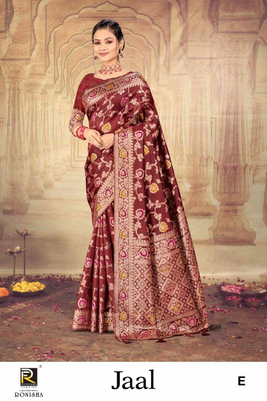 Ronisha Jaal Banarasi Designer Premium Silk Saree Collection