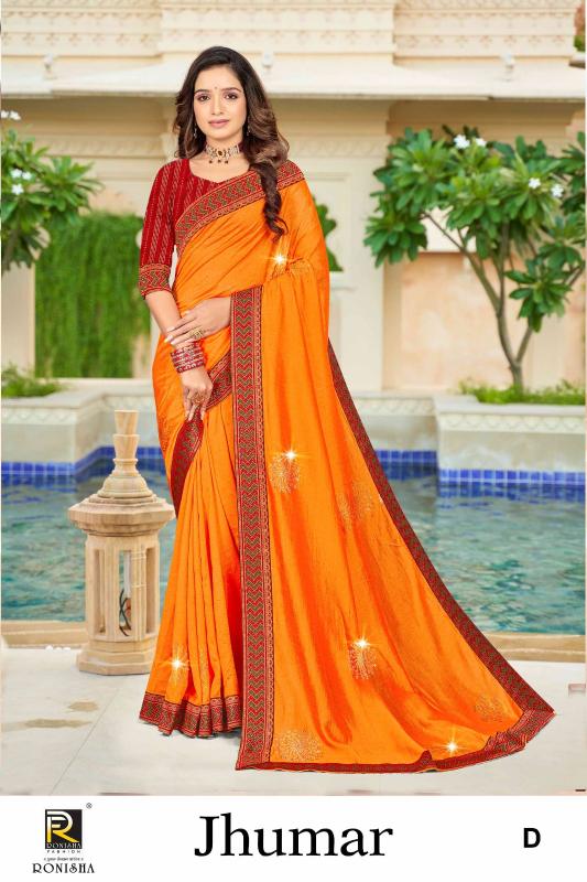 Ronisha Jhumar Siroski Work Designer Saree Collection