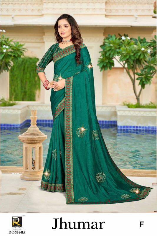 Ronisha Jhumar Siroski Work Designer Saree Collection