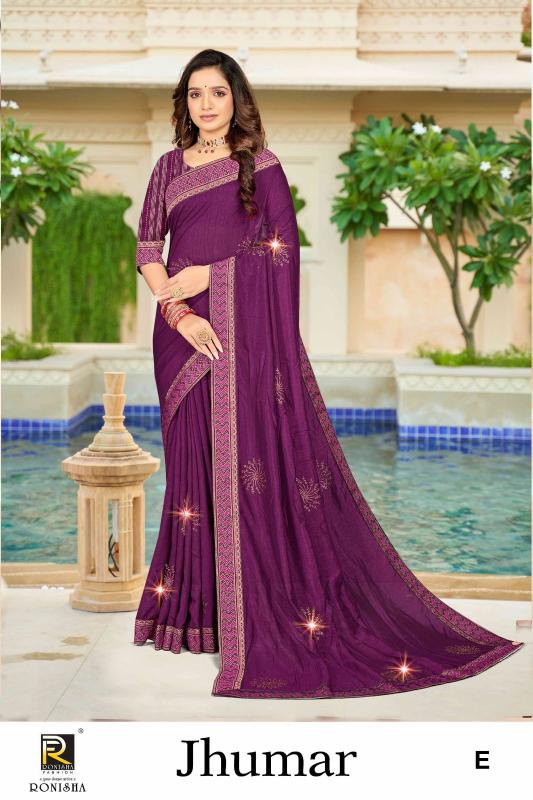 Ronisha Jhumar Siroski Work Designer Saree Collection