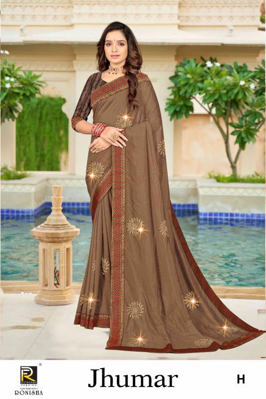 Ronisha Jhumar Siroski Work Designer Saree Collection