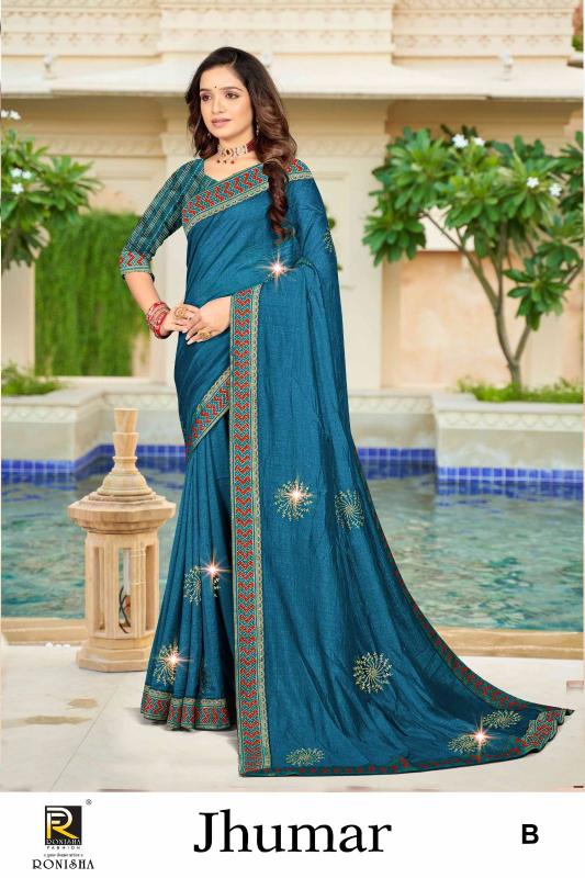 Ronisha Jhumar Siroski Work Designer Saree Collection