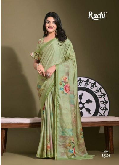 Ruchi Saisha Digital Print Tussar Silk Fancy Saree Collection