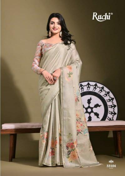 Ruchi Saisha Digital Print Tussar Silk Fancy Saree Collection