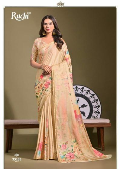 Ruchi Saisha Digital Print Tussar Silk Fancy Saree Collection