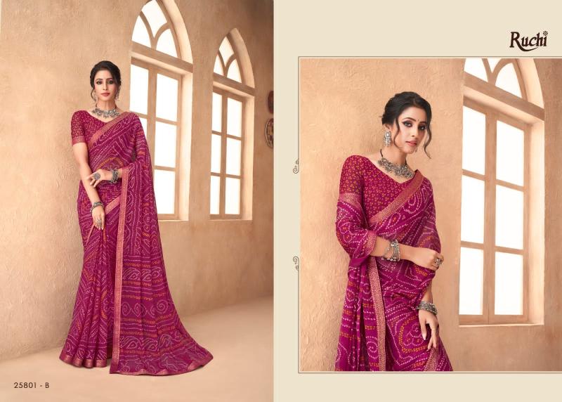 Ruchi Simayaa 18 Desiger Chiffon Saree Wholesaler