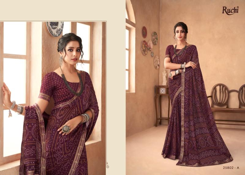 Ruchi Simayaa 18 Desiger Chiffon Saree Wholesaler