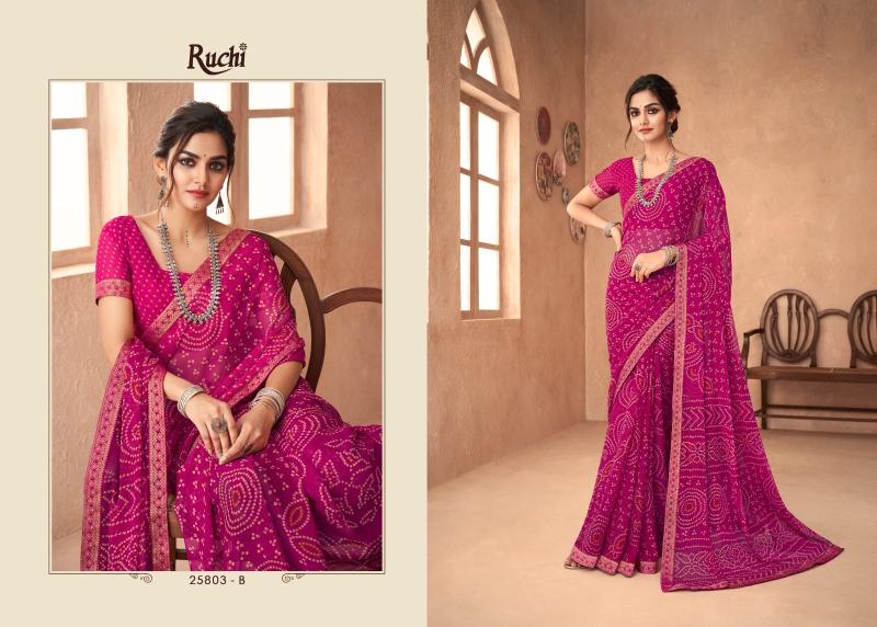 Ruchi Simayaa 18 Desiger Chiffon Saree Wholesaler