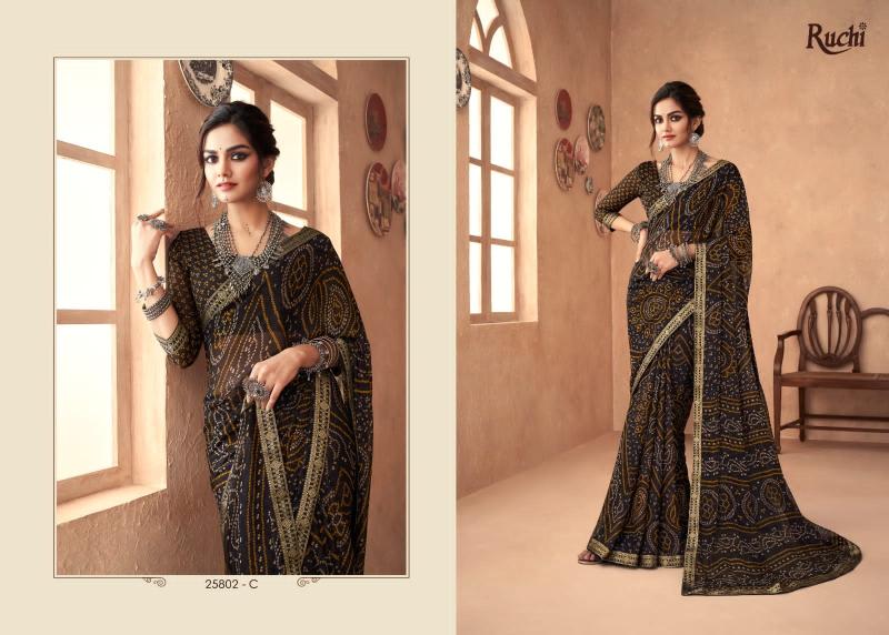 Ruchi Simayaa 18 Desiger Chiffon Saree Wholesaler