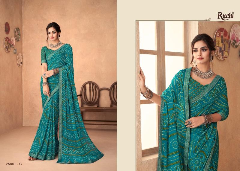 Ruchi Simayaa 18 Desiger Chiffon Saree Wholesaler