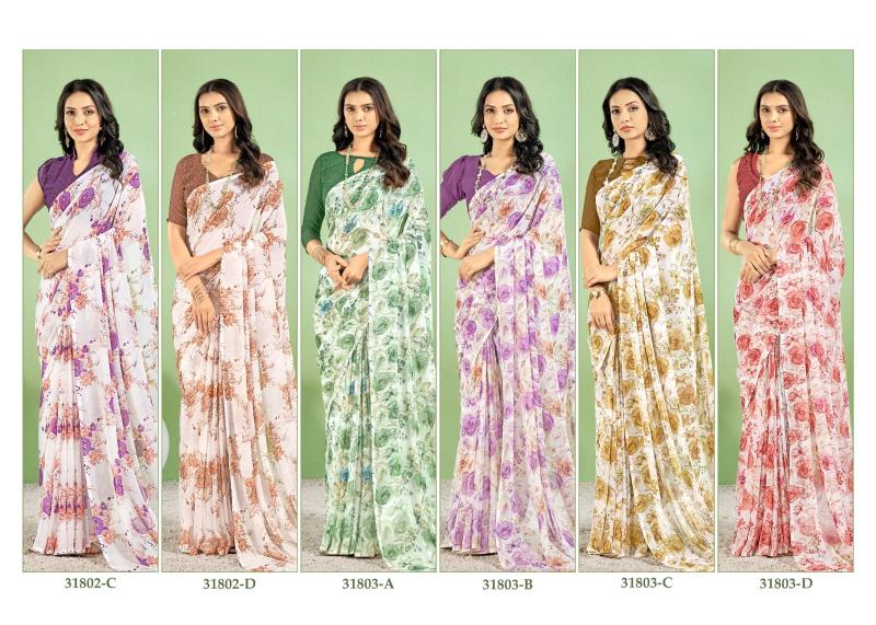 Ruchi Star Chiffon 154 Designer Saree Collection