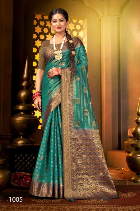 Saroj Tanak Tara Vol 1 Soft Dola Silk Swarovski Saree Collection