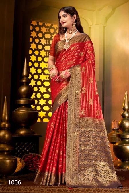 Saroj Tanak Tara Vol 1 Soft Dola Silk Swarovski Saree Collection