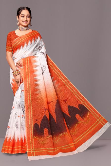 Sc Raghuvanshi Special Linen Digital Saree Collection