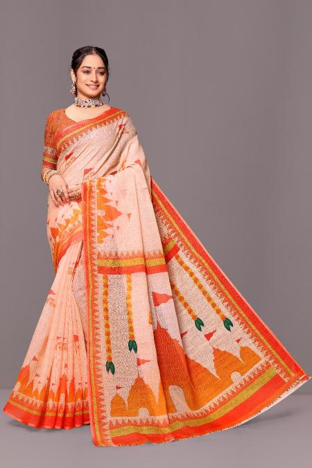 Sc Raghuvanshi Special Linen Digital Saree Collection