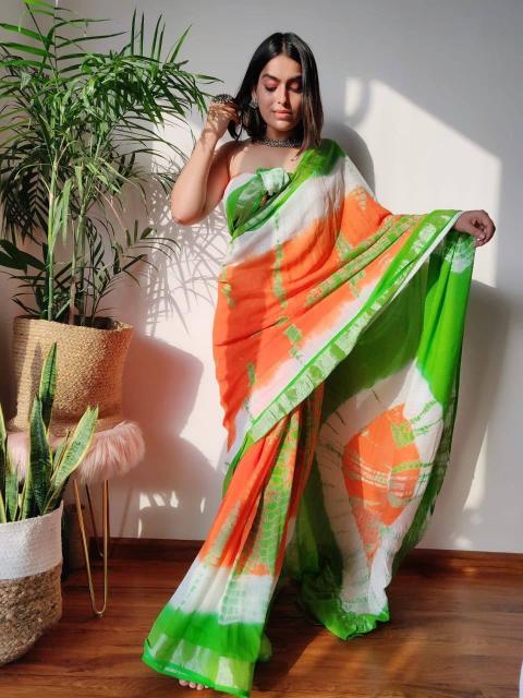 Sc Shibori Linen Printed Saree Collection