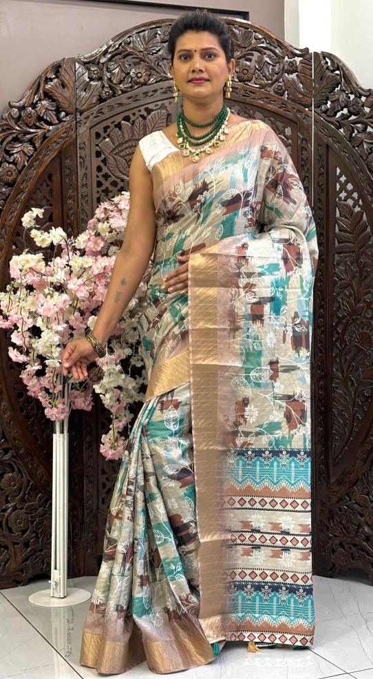 Scmd Siddhi Handloom Silk Digital Printed Saree Collection