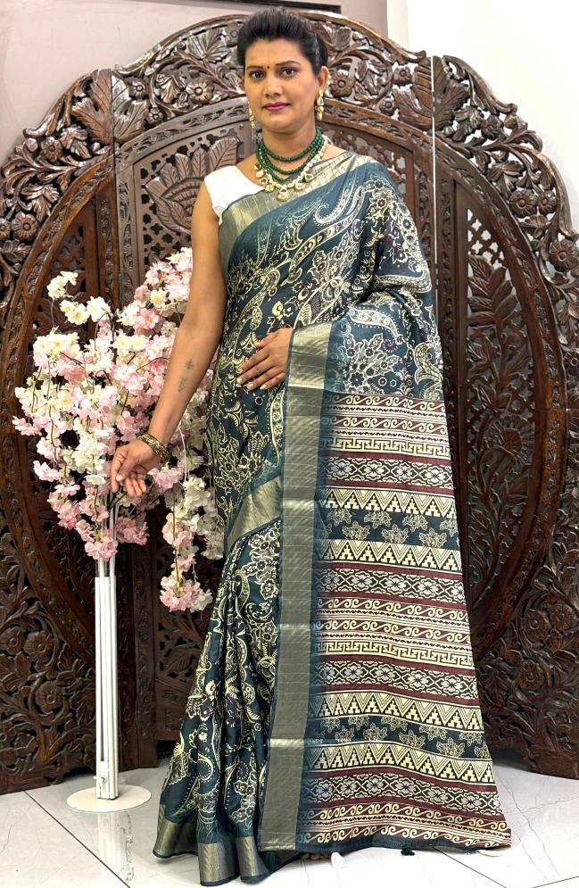 Scmd Siddhi Handloom Silk Digital Printed Saree Collection