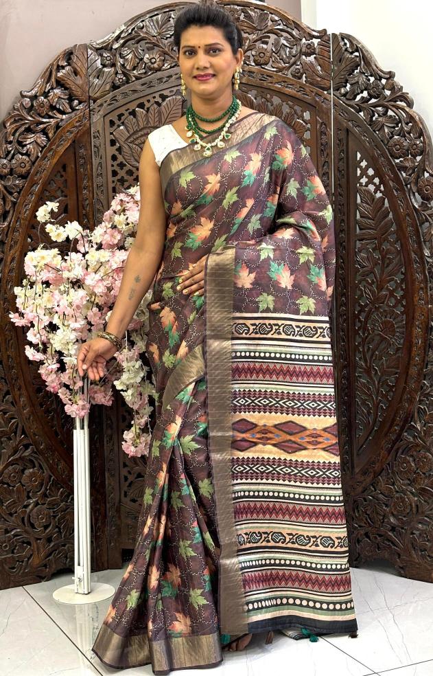 Scmd Siddhi Handloom Silk Digital Printed Saree Collection