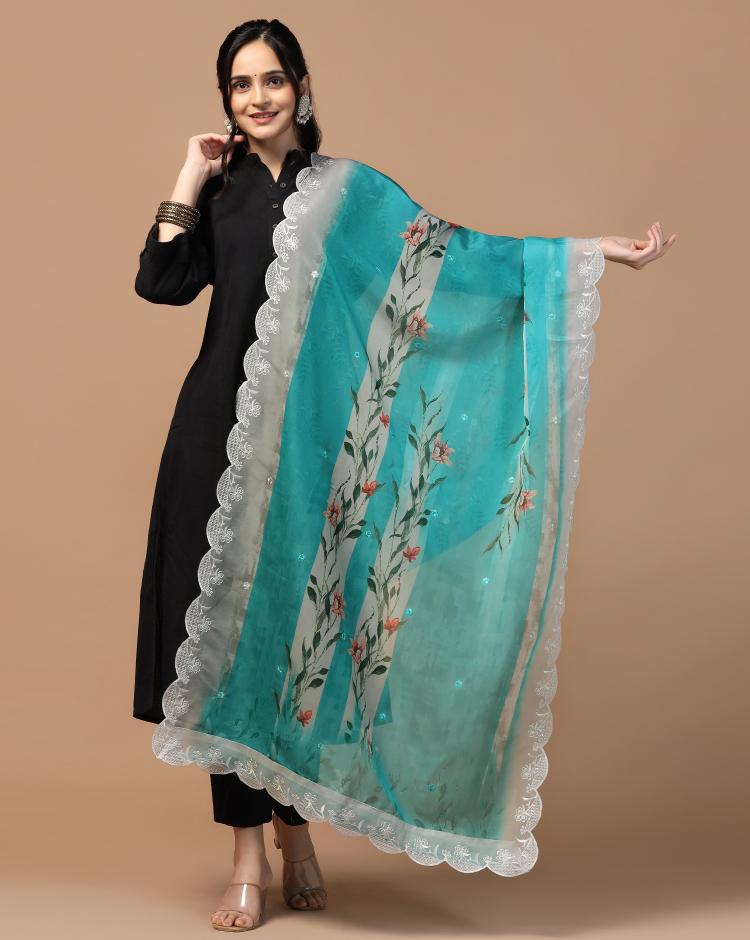 Sequence Embroidery Organza Dupatta Vol 1