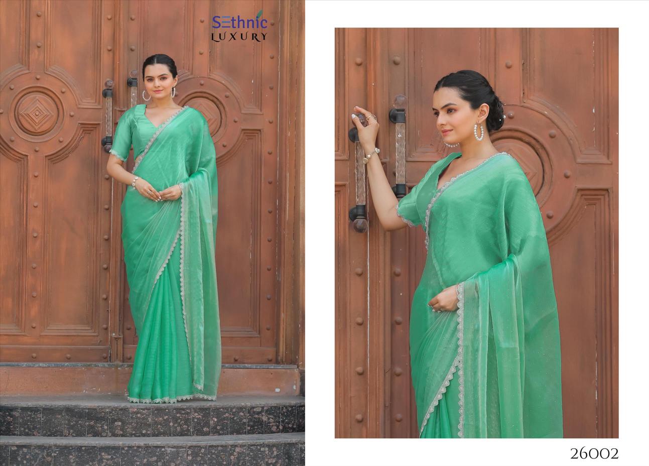 Sethnic Emerald Vol 1 Soft Jimmy Choo Burberry Saree Collection