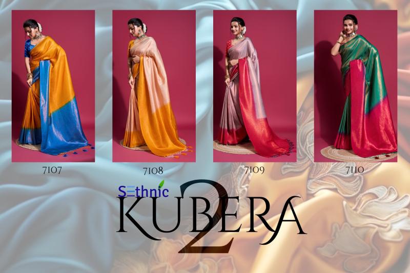 Sethnic Kubera 2 Copper Zari Weaving Soft Silk Saree Collection