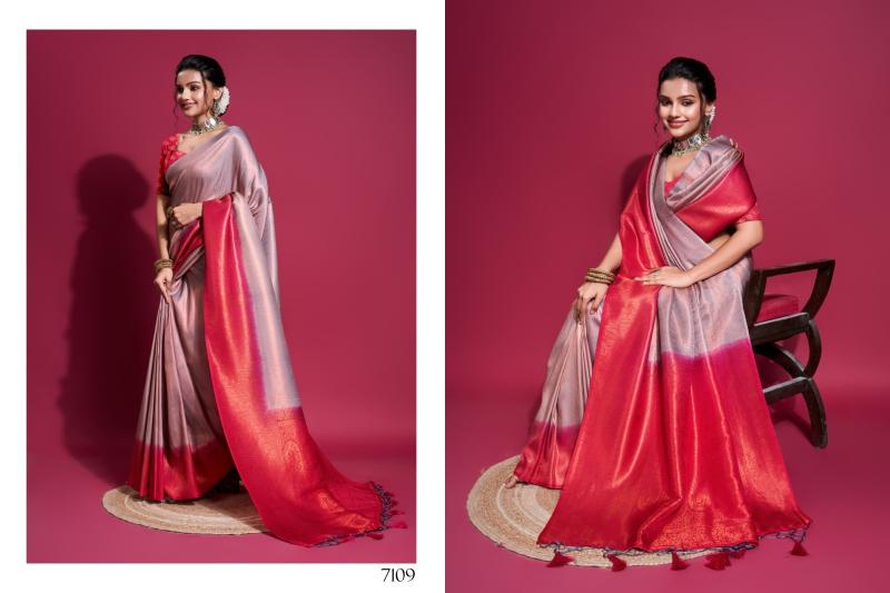 Sethnic Kubera 2 Copper Zari Weaving Soft Silk Saree Collection