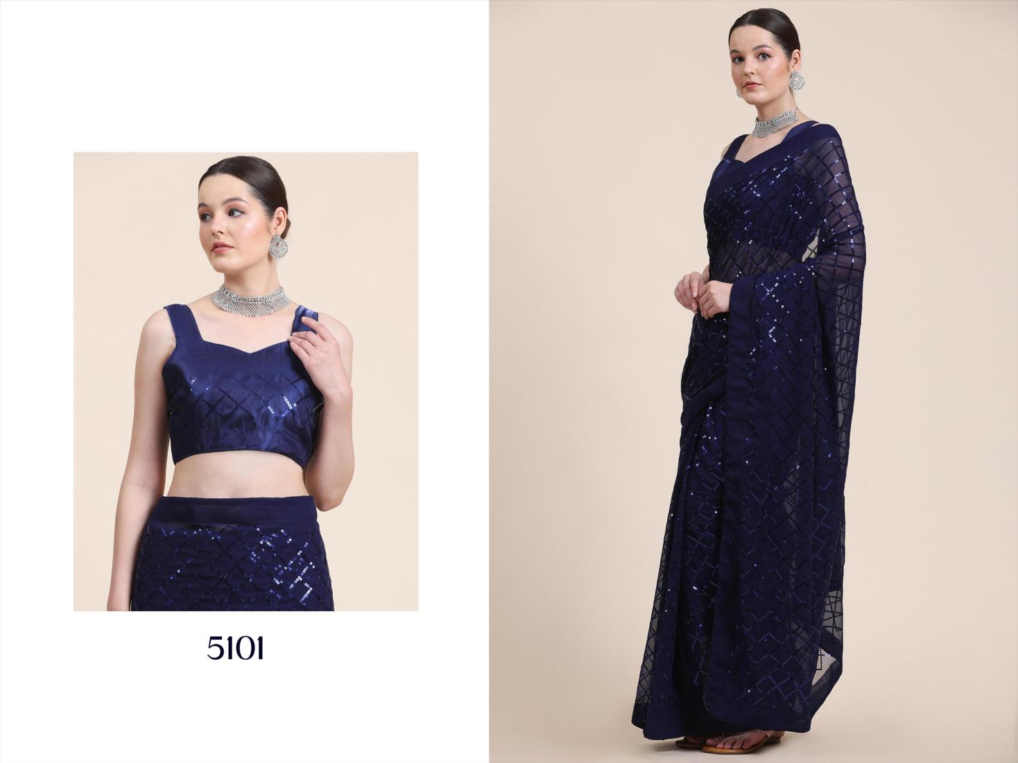 Sethnic Sparkle Vol 1 Fancy Designer Georgette Saree Collection